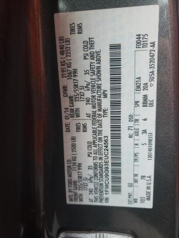 Photo 10 from auction – 2014 FORD ESCAPE SE with VIN 1FMCU9G93EUC24563
