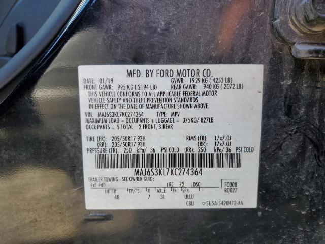 Photo 10 from auction – 2019 FORD ECOSPORT T with VIN MAJ6S3KL7KC274364