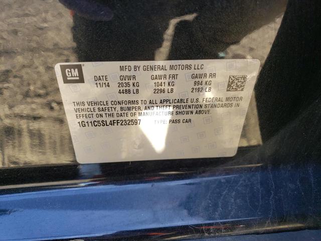 Photo 10 from auction – 2015 CHEVROLET MALIBU 1LT with VIN 1G11C5SL4FF232597