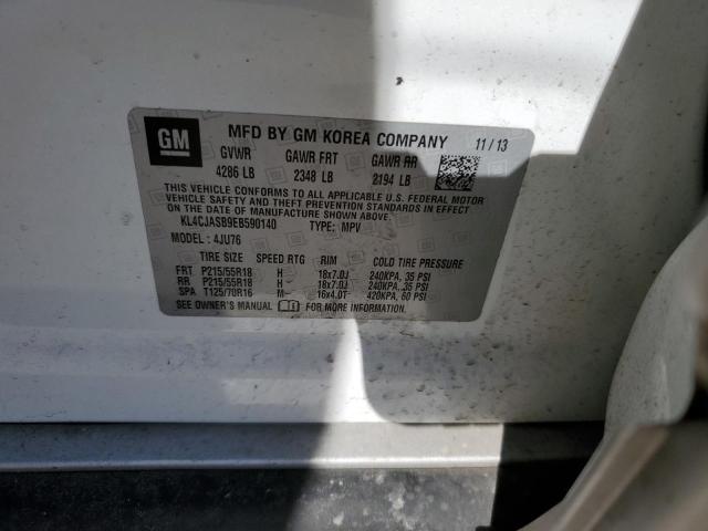 Photo 10 from auction – 2014 BUICK ENCORE with VIN KL4CJASB9EB590140