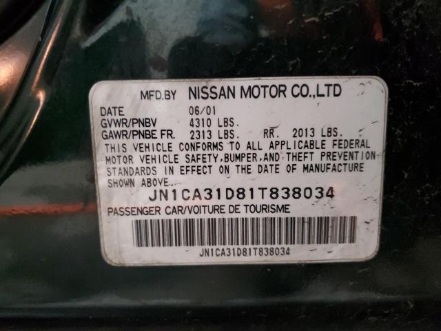 Photo 10 from auction – 2001 NISSAN MAXIMA GXE with VIN JN1CA31D81T838034