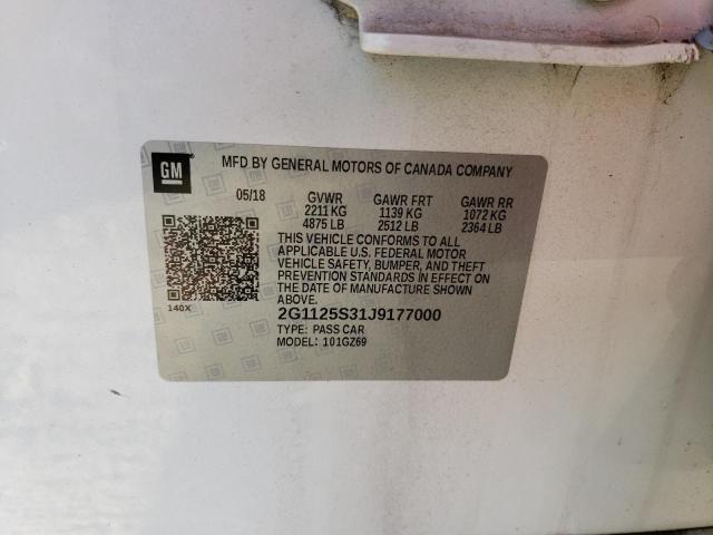 Photo 10 from auction – 2018 CHEVROLET IMPALA PRE with VIN 2G1125S31J9177000