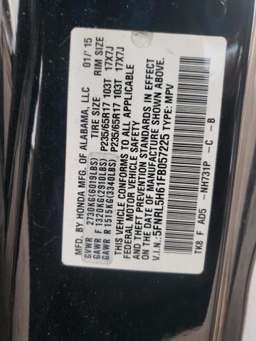 Photo 10 from auction – 2015 HONDA ODYSSEY EX with VIN 5FNRL5H61FB057225