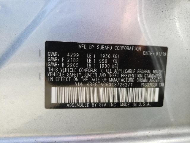 Photo 10 from auction – 2019 SUBARU IMPREZA PR with VIN 4S3GTAC63K3726271