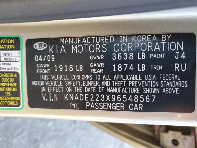 Photo 10 from auction – 2009 KIA RIO BASE with VIN KNADE223X96548567