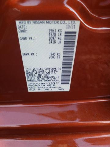 Photo 10 from auction – 2021 NISSAN ALTIMA SR with VIN 1N4BL4CV3MN418551