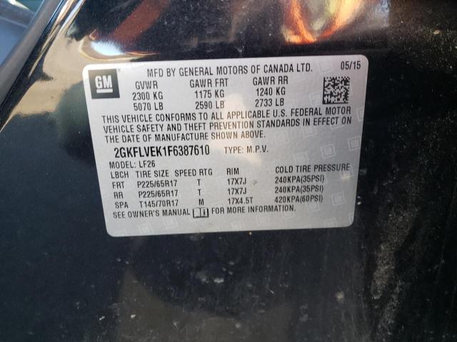 Photo 10 from auction – 2015 GMC TERRAIN SL with VIN 2GKFLVEK1F6387610