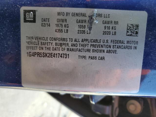 Photo 10 from auction – 2014 BUICK VERANO CON with VIN 1G4PR5SK2E4174731