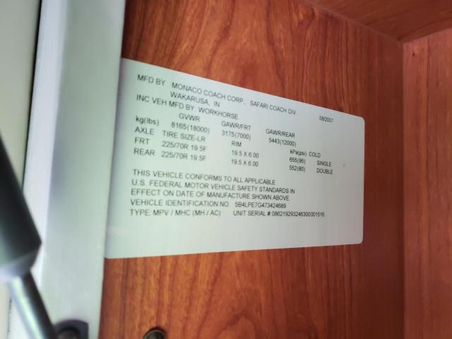 Photo 10 from auction – 2007 SAFA RV with VIN 5B4LPE7G473424689