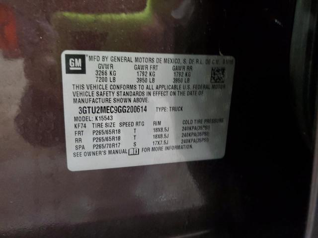 Photo 10 from auction – 2016 GMC SIERRA K15 with VIN 3GTU2MEC9GG200614