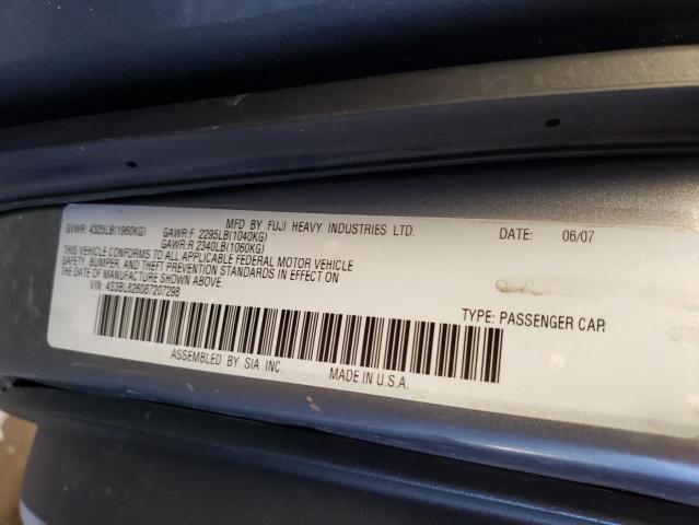 Photo 10 from auction – 2008 SUBARU LEGACY 2.5 with VIN 4S3BL626087207298