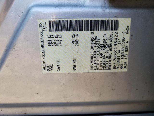 Photo 10 from auction – 2012 NISSAN ALTIMA with VIN 1N4AL2APXCC198422
