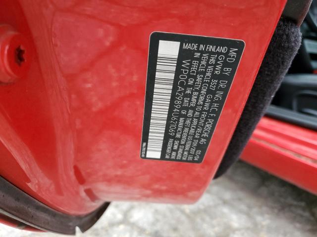 Photo 10 from auction – 2004 PORSCHE BOXSTER with VIN WP0CA29894U621069