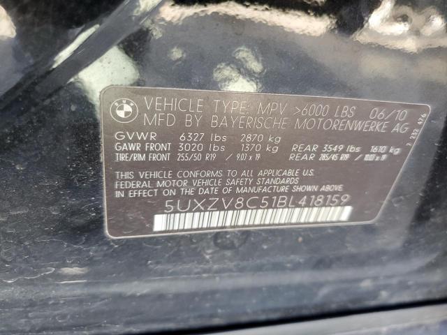 Photo 10 from auction – 2011 BMW X5 XDRIVE5 with VIN 5UXZV8C51BL418159