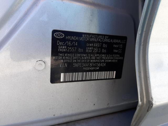 Photo 10 from auction – 2015 HYUNDAI SONATA SPO with VIN 5NPE34AF8FH156404