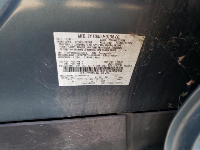 Photo 10 from auction – 2010 FORD TAURUS with VIN 1FAHP2FW9AG126538