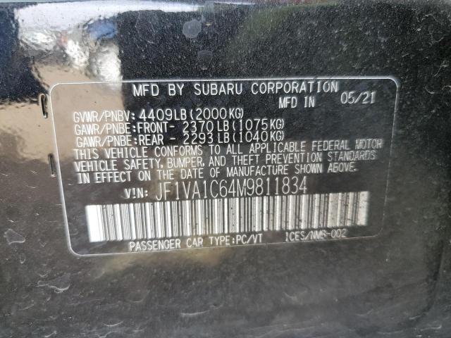 Photo 10 from auction – 2021 SUBARU WRX PREMIU with VIN JF1VA1C64M9811834