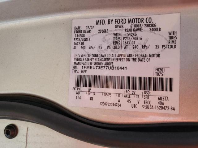 Photo 10 from auction – 2007 FORD EXPLORER X with VIN 1FMEU73E77UB10441