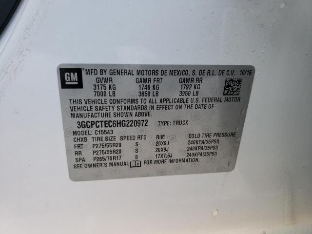 Photo 10 from auction – 2017 CHEVROLET SILVERADO with VIN 3GCPCTEC6HG220972