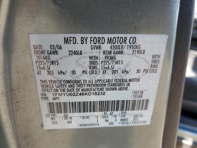 Photo 10 from auction – 2006 FORD ESCAPE XLS with VIN 1FMYU02Z46KD18232