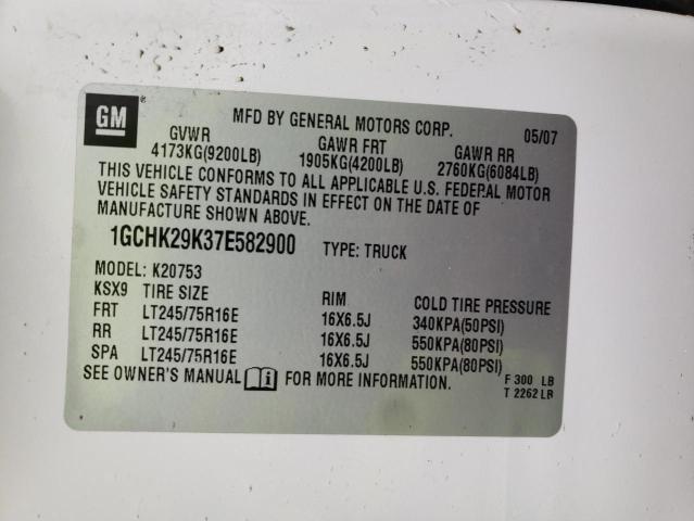 Photo 10 from auction – 2007 CHEVROLET SILVERADO with VIN 1GCHK29K37E582900