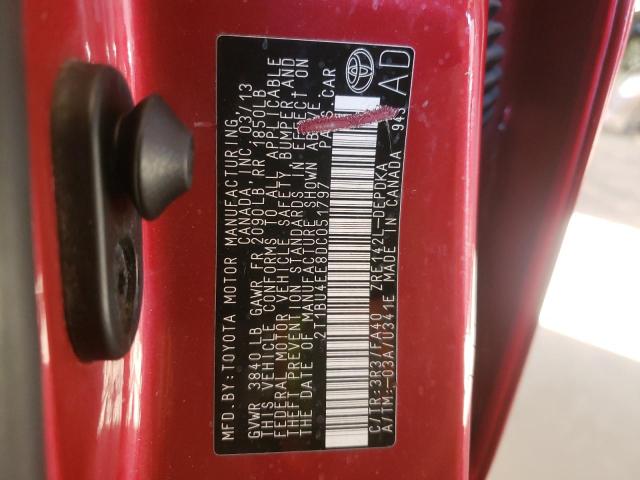 Photo 10 from auction – 2013 TOYOTA COROLLA BA with VIN 2T1BU4EE8DC051797