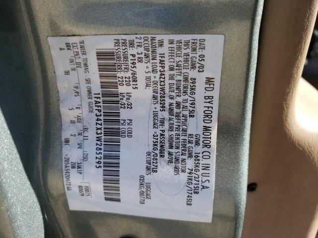 Photo 10 from auction – 2003 FORD FOCUS SE C with VIN 1FAFP34ZX3W285295
