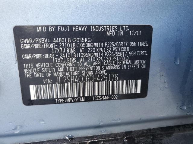 Photo 10 from auction – 2012 SUBARU FORESTER 2 with VIN JF2SHACC6CH425176