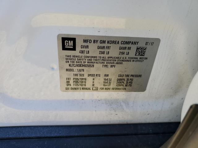Photo 10 from auction – 2017 CHEVROLET TRAX LS with VIN KL7CJNSB3HB250528