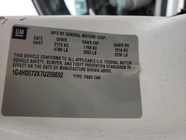 Photo 10 from auction – 2007 BUICK LUCERNE CX with VIN 1G4HD572X7U209692