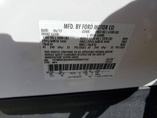 Photo 10 from auction – 2017 FORD EXPLORER X with VIN 1FM5K8D89HGD95132