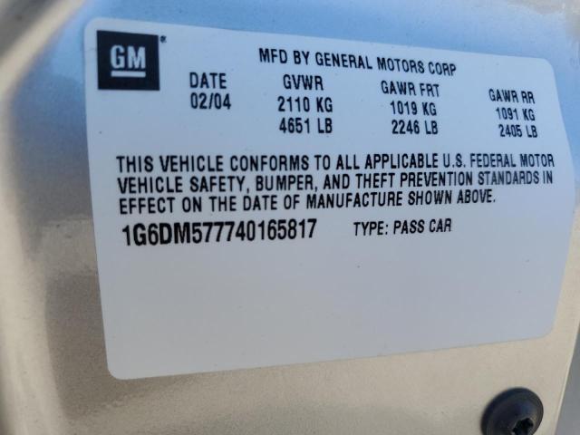 Photo 10 from auction – 2004 CADILLAC CTS with VIN 1G6DM577740165817
