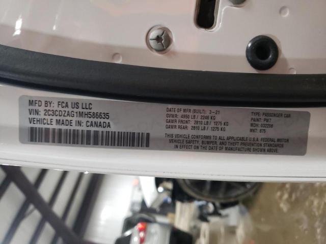 Photo 10 from auction – 2021 DODGE CHALLENGER with VIN 2C3CDZAG1MH586635