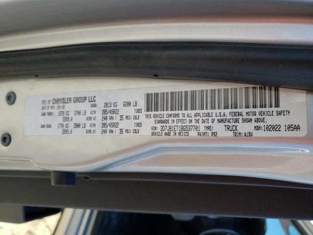 Photo 10 from auction – 2011 DODGE RAM 1500 with VIN 3D7JB1ET1BG537701