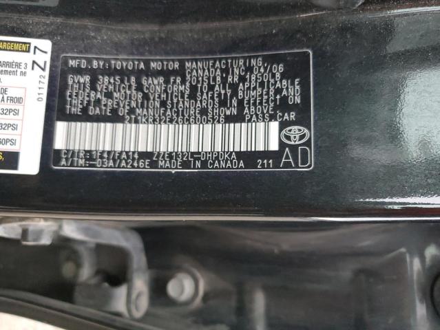 Photo 10 from auction – 2006 TOYOTA COROLLA MA with VIN 2T1KR32E26C600526