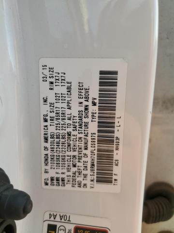 Photo 10 from auction – 2015 HONDA CR-V EXL with VIN 5J6RM4H70FL059975