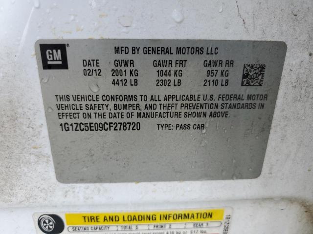 Photo 10 from auction – 2012 CHEVROLET MALIBU 1LT with VIN 1G1ZC5E09CF278720