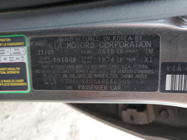 Photo 10 from auction – 2010 KIA RIO LX with VIN KNADH4A35A6646205