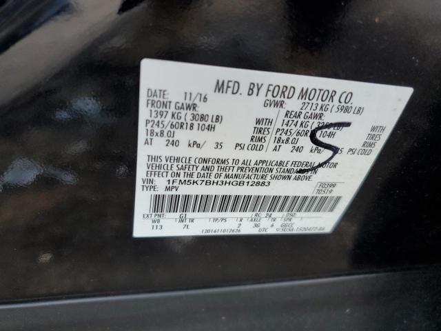 Photo 10 from auction – 2017 FORD EXPLORER with VIN 1FM5K7BH3HGB12883