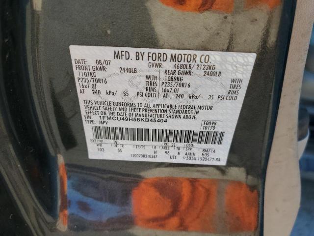 Photo 10 from auction – 2008 FORD ESCAPE HEV with VIN 1FMCU49H58KB45404