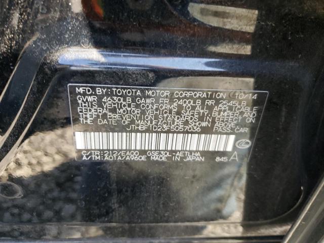 Photo 10 from auction – 2015 LEXUS IS 250 with VIN JTHBF1D23F5057036