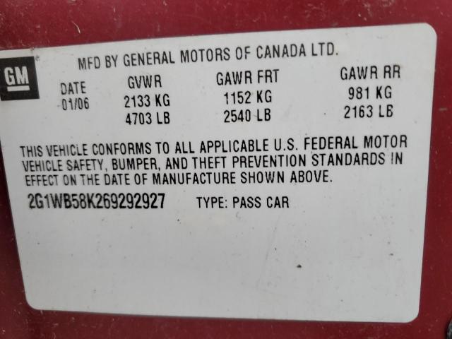 Photo 10 from auction – 2006 CHEVROLET IMPALA LS with VIN 2G1WB58K269292927