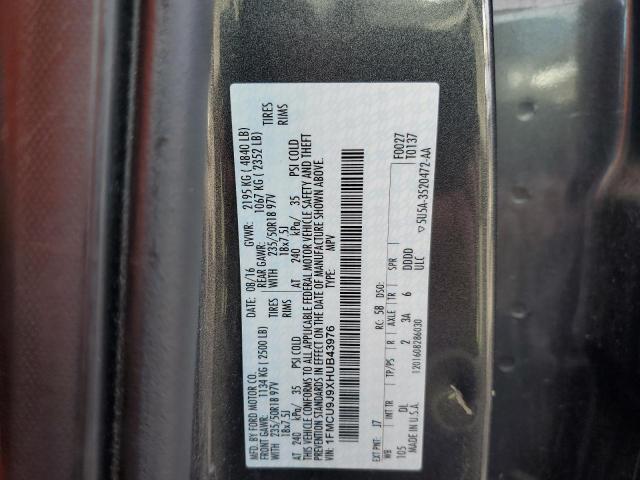 Photo 10 from auction – 2017 FORD ESCAPE TIT with VIN 1FMCU9J9XHUB43976