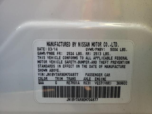 Photo 10 from auction – 2014 INFINITI Q50 BASE with VIN JN1BV7AR9EM704877