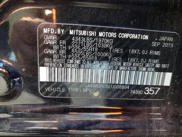 Photo 10 from auction – 2020 MITSUBISHI OUTLANDER with VIN JA4AR3AU6LU008804
