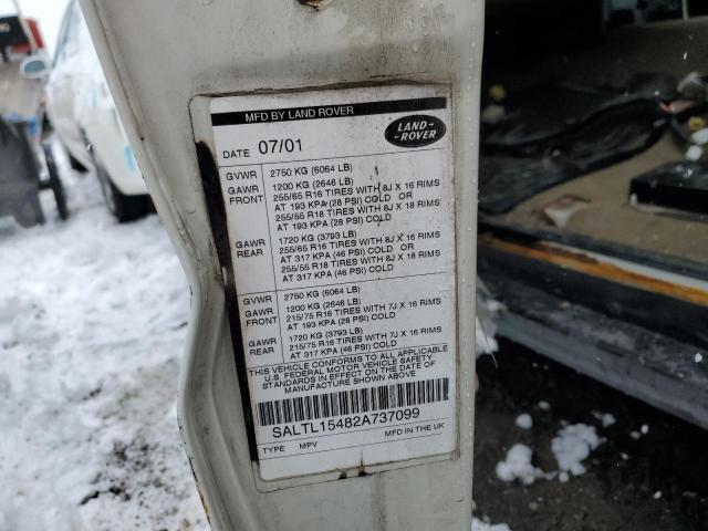 Photo 10 from auction – 2002 LAND ROVER DISCOVERY with VIN SALTL15482A737099
