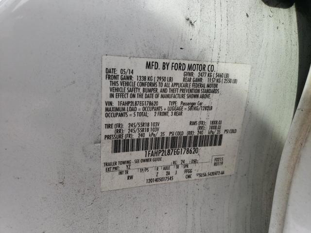 Photo 10 from auction – 2014 FORD TAURUS POL with VIN 1FAHP2L87EG178620