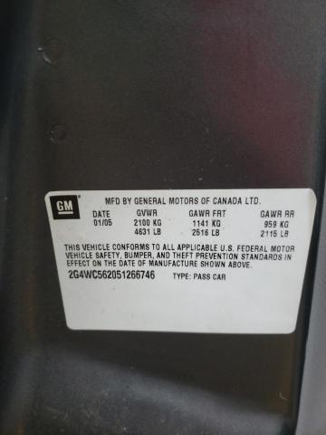 Photo 10 from auction – 2005 BUICK LACROSSE C with VIN 2G4WC562051266746