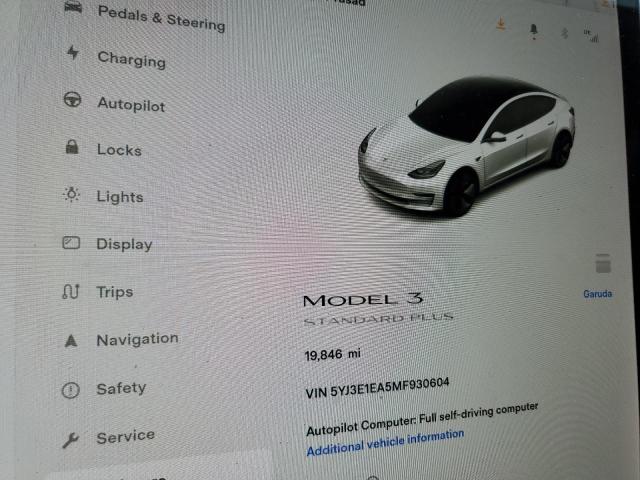 Photo 8 from auction – 2021 TESLA MODEL 3 with VIN 5YJ3E1EA5MF930604