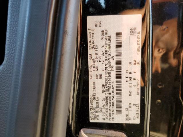 Photo 10 from auction – 2016 FORD ESCAPE SE with VIN 1FMCU0G75GUC32189